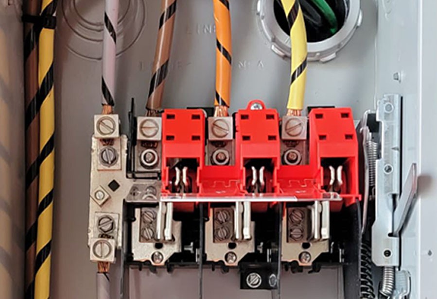 3-Phase Electrical. Circuit breaker showing that part of LED and Solar sustainability is an efficient power control setup. Whether for solar arrays or new/retrofit lighting, Pearlwind is highly experienced in engineering and installing all industrial and commercial single and three-phase electrical applications.