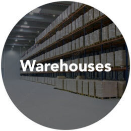 Warehouses - boxes on shelves